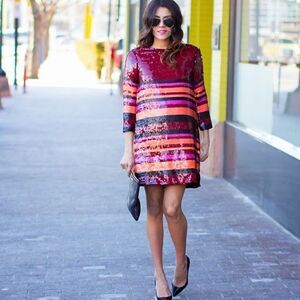 Asos Designs Full Sequin Mini Dress Size 2